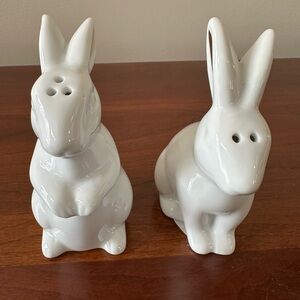 Target White Ceramic Bunny Salt and Pepper Shakers